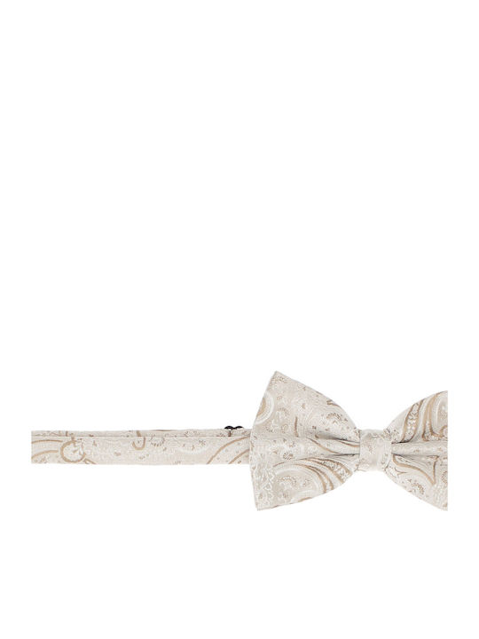 Set 3 Pieces Bow Tie Cufflinks Pocket Square Men Buticcochet Beige Setp301