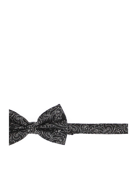 3-piece Set Bow Tie Cufflinks Pocket Square Men Buticcochet Black Setp291