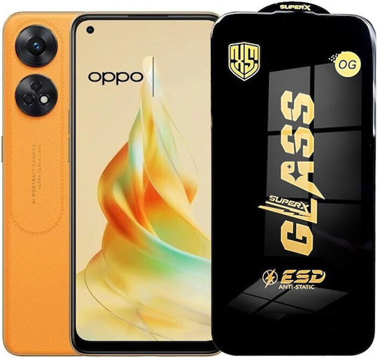 Folie Protectie Oppo Reno8 T Flippy Esd Sticla Temperata Margini Negre Rezistenta La Zgarieturi Antistatica 0.35 Mm Transparenta
