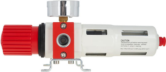 Professional Pneumatic Preparation Unit 1/2" 4 In 1 Tvardy T20021 Pressure Regulator Filter Lubricator