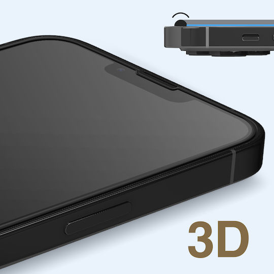 Force Glass Ултра Издръжливо 3D Закалено Стъкло Iphone 17e Повдигнати Ръбове Прозрачен Черен