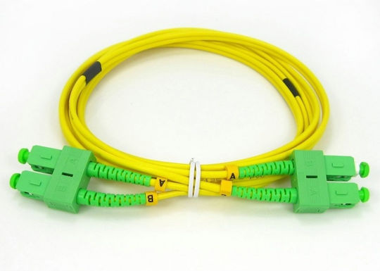 Emtex Optisches Faserkabel SC/APC-SC/APC 1m Grün