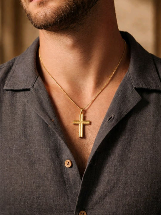 Papadopoulos Gold Männlicher Kreuz Ohne Kette