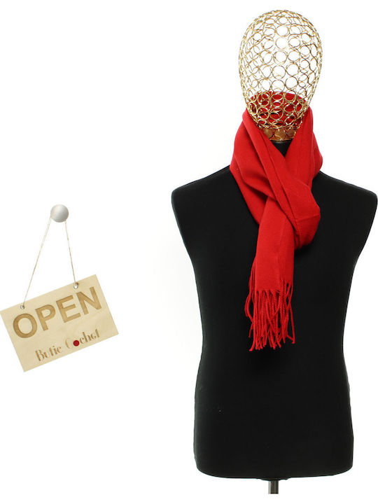 Men's Wool Scarf Red