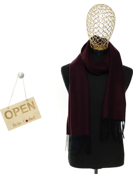 Men's Wool Scarf Burgundy