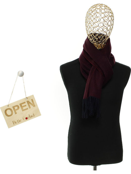 Men's Wool Scarf Burgundy