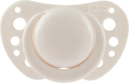 Chicco Physio Air Залъгалка Силикон с Калъф Бежово-Сиво за 6-16 Месеца