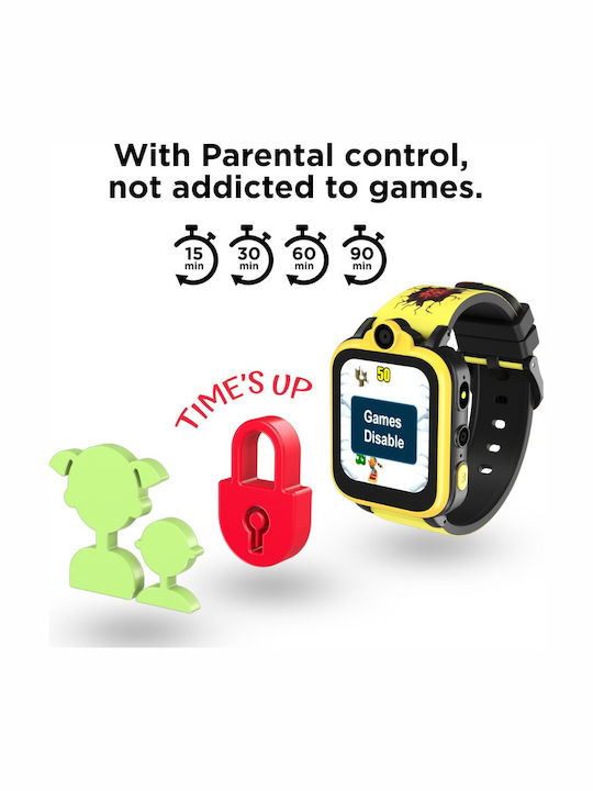 Παιδικό Smartwatch 2G με GPS & Κάμερα Κίτρινο
