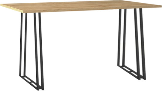 Gable Κουζίνας Μαύρο / Sonoma 140x80x76εκ.