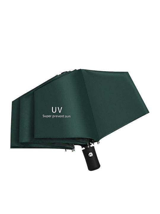 Umbrelă De Pluie Compactă Automată Verde