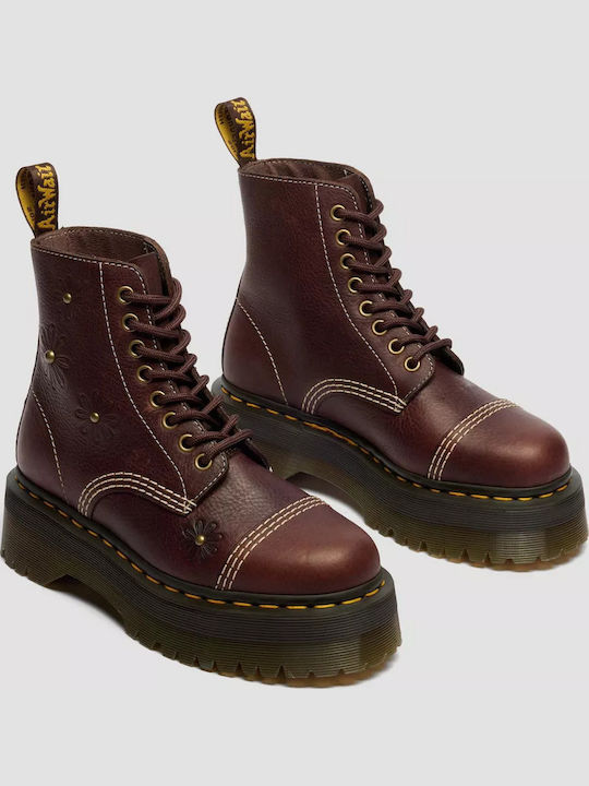 Sinclair Leather Women's Ankle Boots with Platform Brown