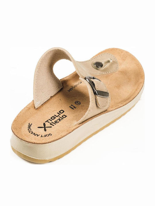 Women's Flat Sandals Beige