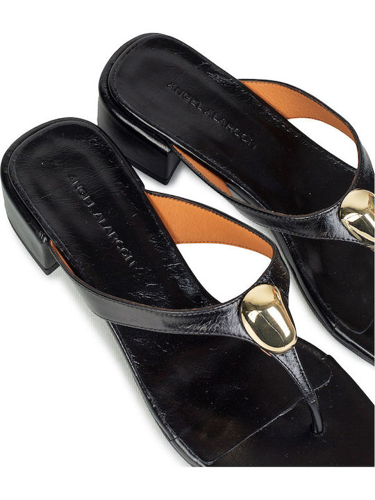 Damen Flache Sandalen Schwarz