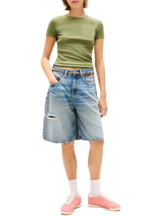 Tommy Hilfiger Tricou Damă Verde Tommy Hilfiger Tricou Damă Verde