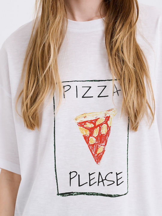 Γυναικείο Oversized T-shirt Λευκό