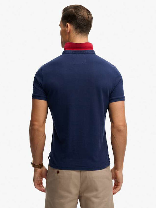 Polo Short Sleeve Blouse Darkest Navy/red