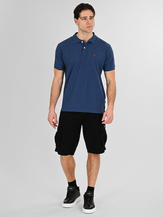Rebase Polo Herrenbluse Indigo