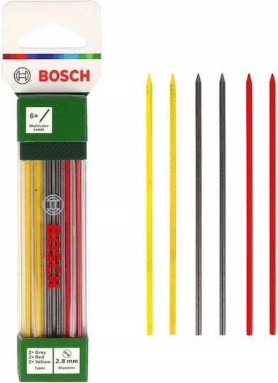 Multicolor Leads Bosch Construction Pencil 1600a032uv 6 Pieces