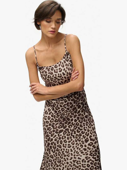 Dress Καλοκαιρινό Maxi Κομπινεζόν Φόρεμα Animal Print