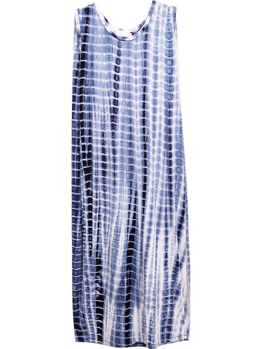 Sommer Midi Damenkleid Blau