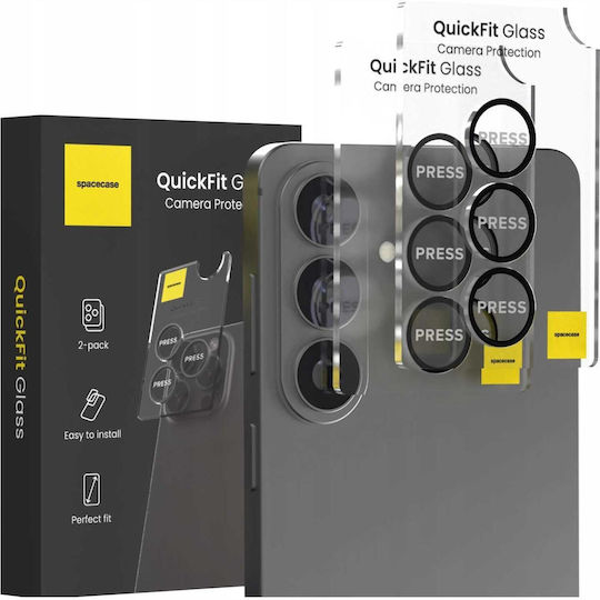 Spacecase Quickfit Προστασία Κάμερας Tempered Glass Μαύρο για το Galaxy S26