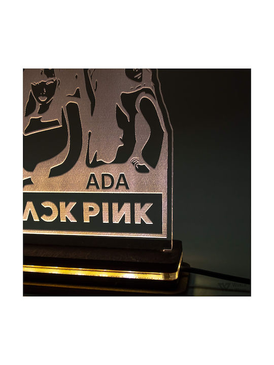 World of Wood Decorative Table Lamp Blackpink LED 19x16cm