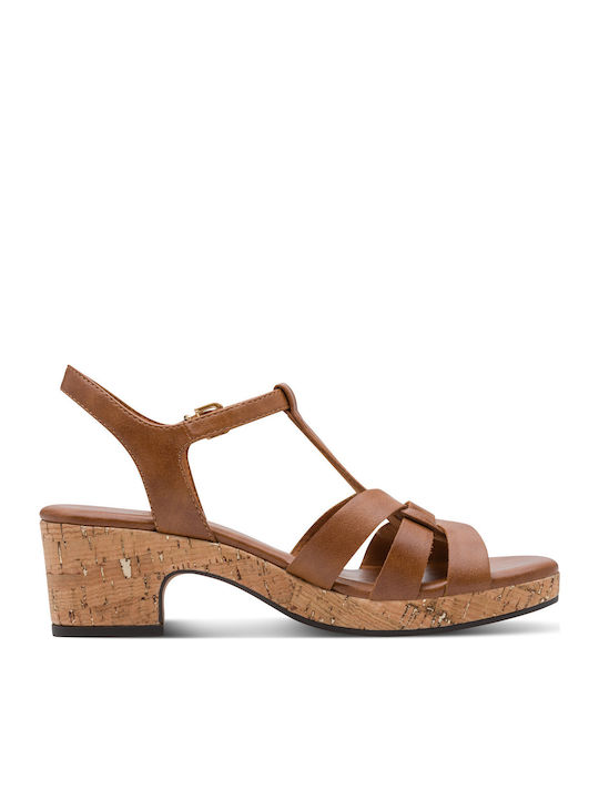 Damen Sandalen Braun Leder