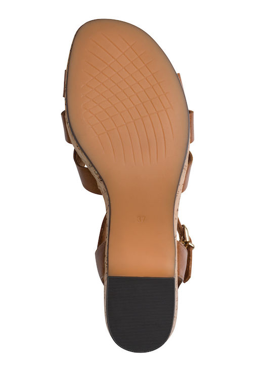 Damen Sandalen Braun Leder