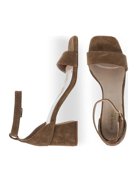Damen Sandalen Braun Leder
