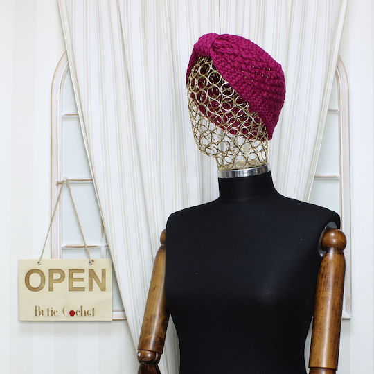Bentiță Tricotată Pentru Femei 100% Acrilic ButicCochet O Mărime Fucsia Bnt390