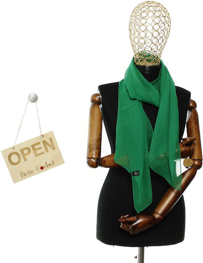 Women's Scarf Solid Buticcochet 80% Polyester 20% Viscose Green Es3362