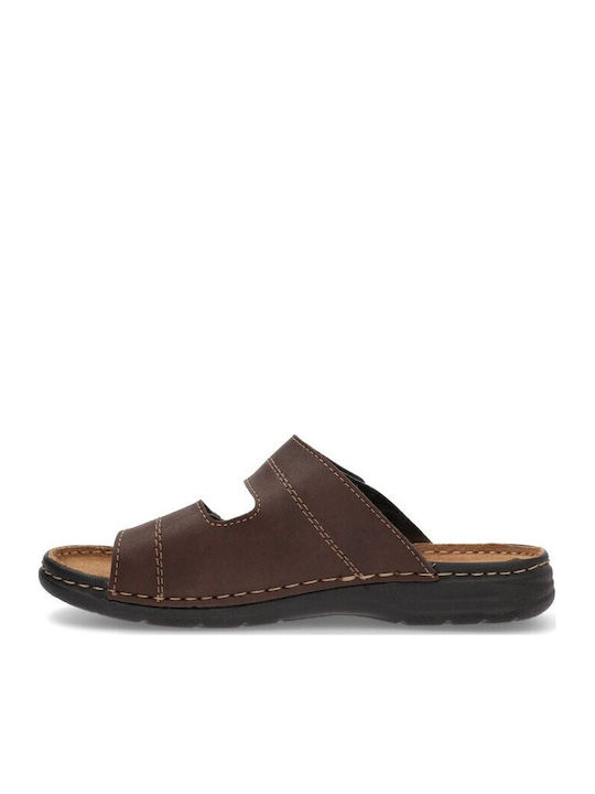 Leather Men's Sandals in Brown Colour