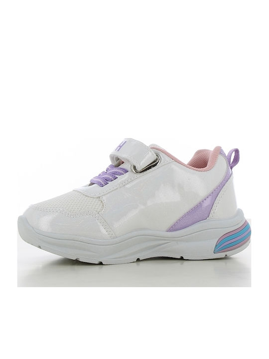 Παιδικά Sneakers με Σκρατς & Φωτάκια Λευκά