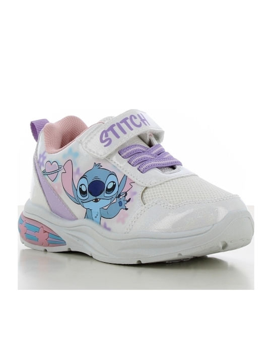 Παιδικά Sneakers με Σκρατς & Φωτάκια Λευκά