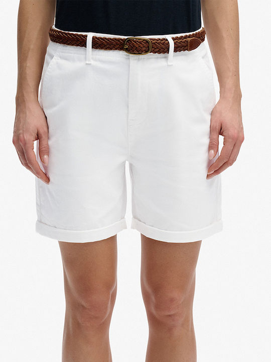Superdry Chino Γυναικείο Σορτς White