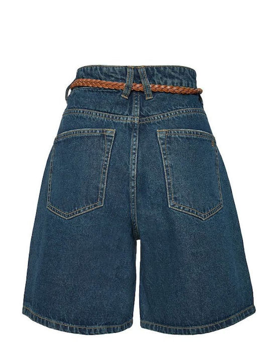Γυναικεία Βερμούδα Τζιν Σκουρο Μπλε Denim