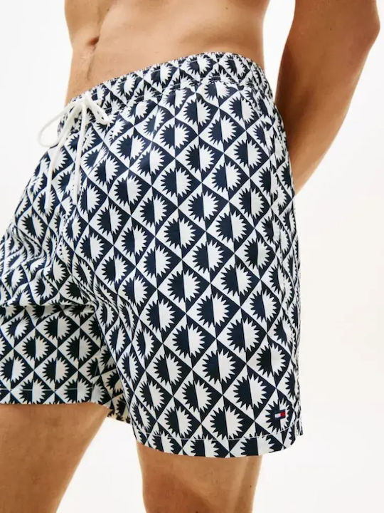 Herren-Bademode Kurze Hosen Weiß-Blau mit Mustern