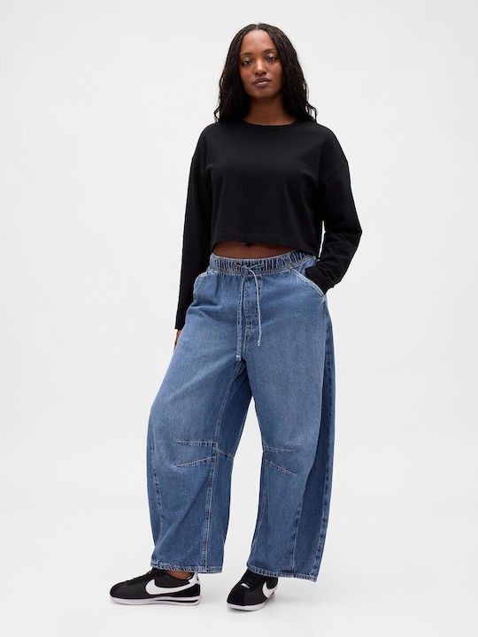Women's Jean Pants Mid Rise in Tapered Leg Style