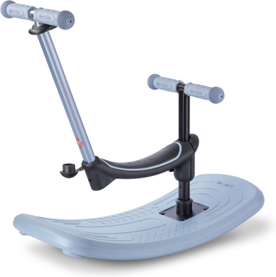 Micro Kinderroller Deluxe Rock And Go 3-Rad mit LED-Beleuchtung für 12 Monate Ocean Slate