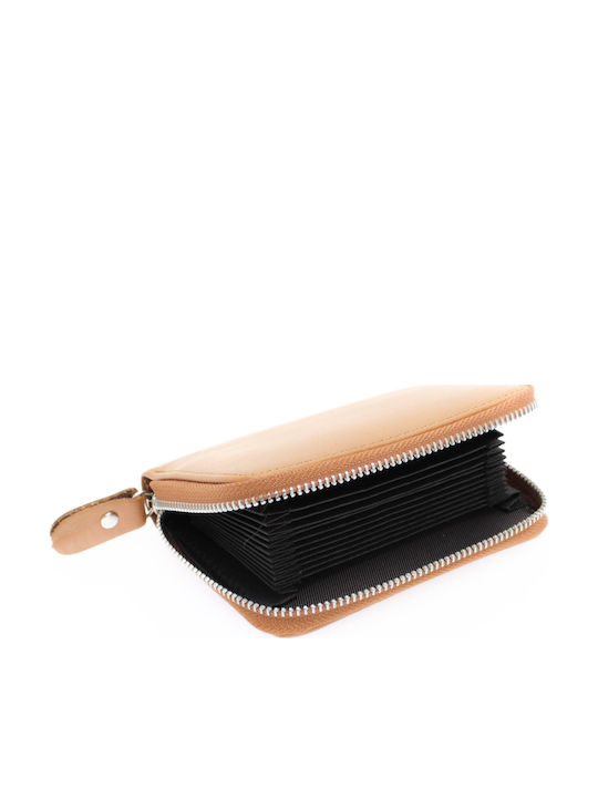 Leather Men's Card Wallet Brown