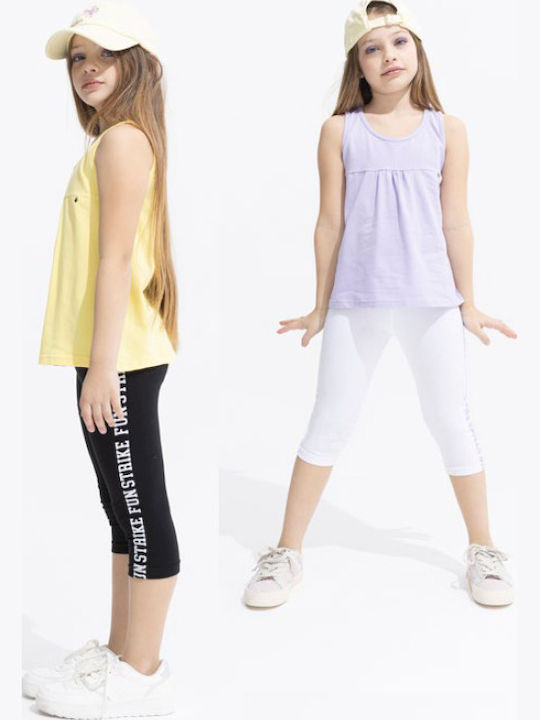 Pantaloni Pentru Copii Capri Albi