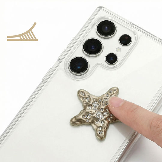 Zanaé Embossed 3d Stickers Smartphones Pearl Bunny Case Decorative Patterns Gold