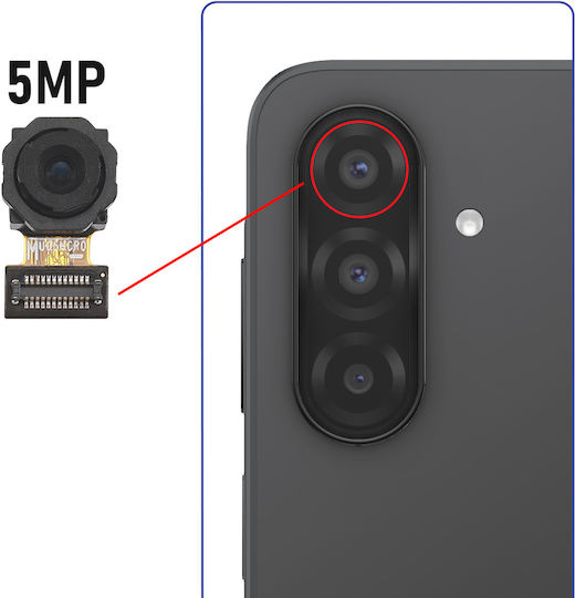 Clappio Cameră Din Spate Ultra Wide Angle 5mp Galaxy A17 5g 4g Neagră