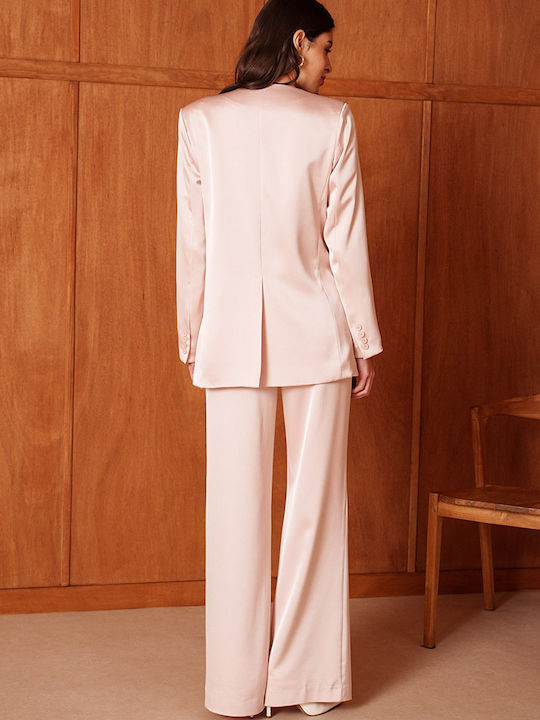 Cuca Women's Waisted Blazer Pink