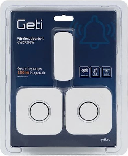 Geti Wireless Doorbell White