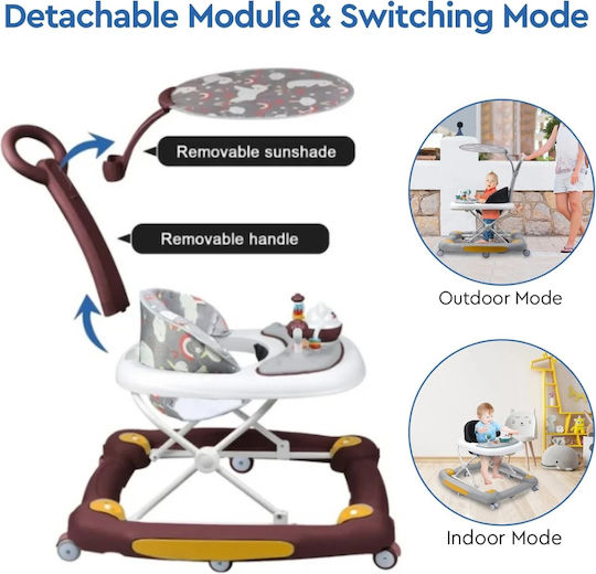 Little Mom Baby Walker with Music for 6+ Months Red