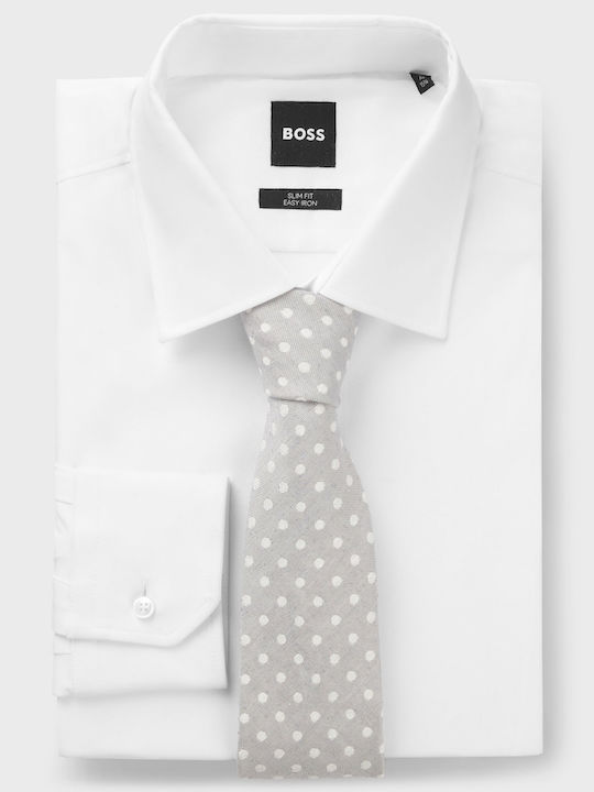 Boss Men's Silk Tie Printed in Gray Colour