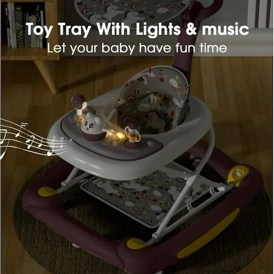 Little Mom Baby Walker with Music for 6+ Months Red