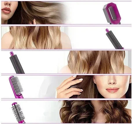 Hoomei Ceramic Electric Brush with Air for Straightening and Curls 1000W