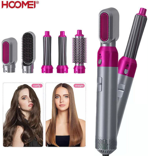 Hoomei Ceramic Electric Brush with Air for Straightening and Curls 1000W